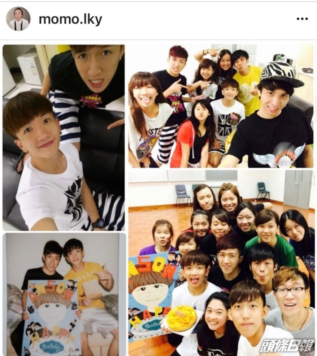 在阿Mo的社交平台中，貼出不少跟Anson Lo多年來的合照。